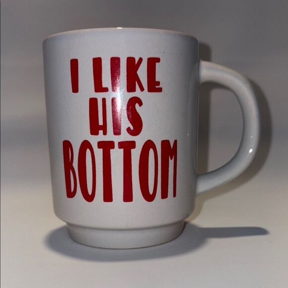 White Mug with Red Text - Picture 3 of 6